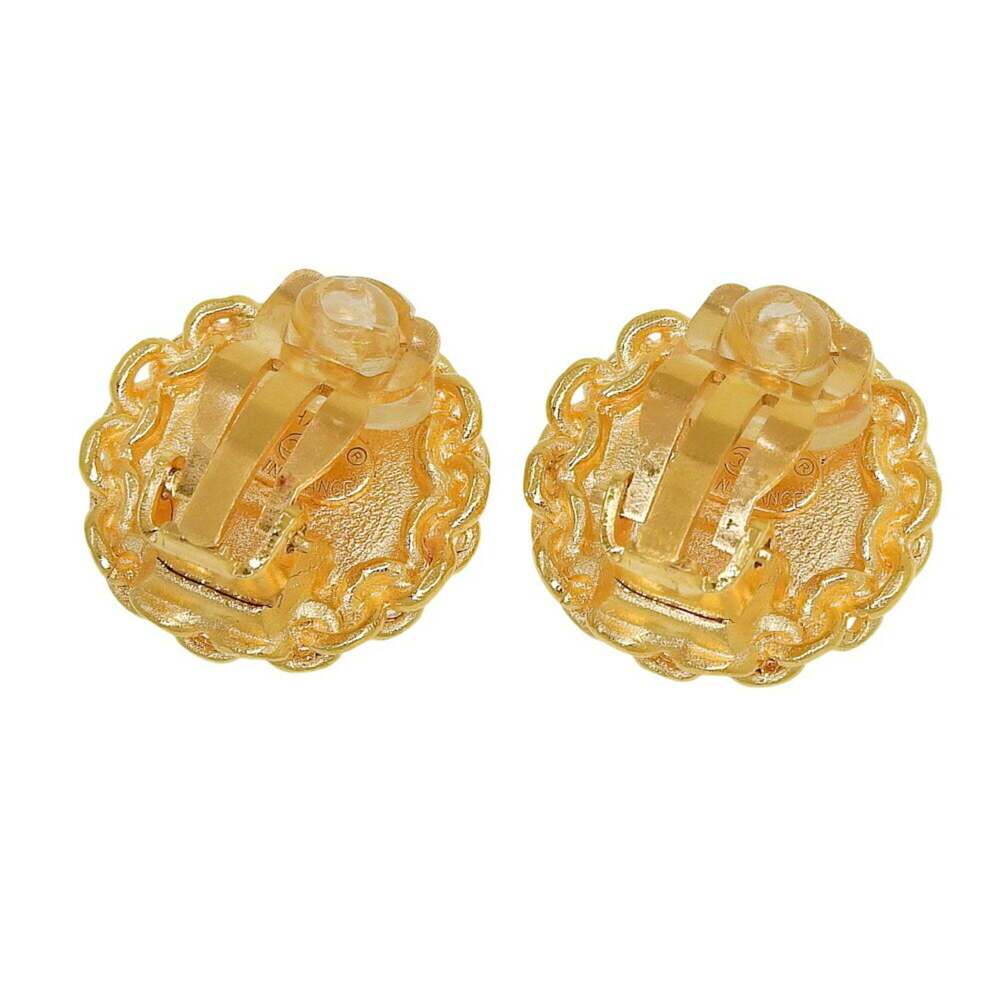 CHANEL Authentic Gold Logo Earrings - Picture 2 of 6